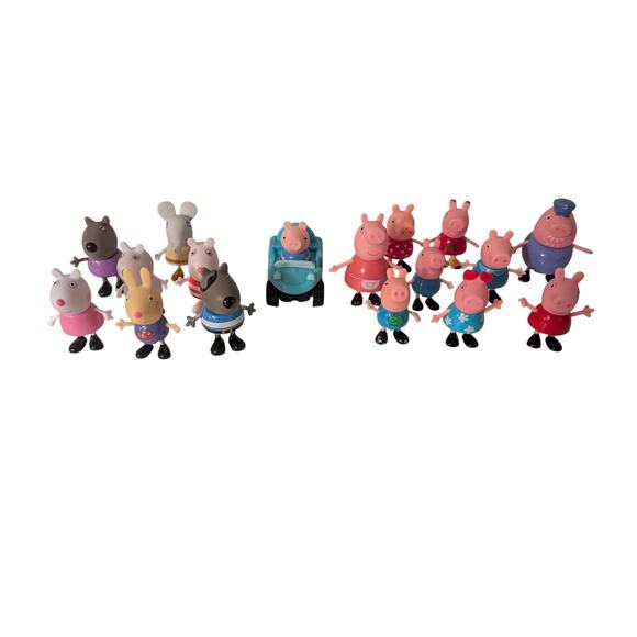 Peppa Pig Other - Peppa Pig Family and Friends Toys Mini Lot 17 Figures Jazwares